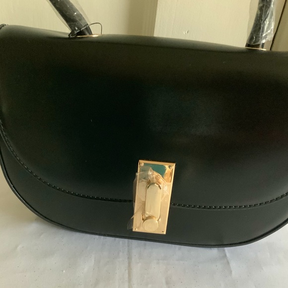 Melie Bianco Black Top Handle Pocketbook Handbag - Picture 5 of 7